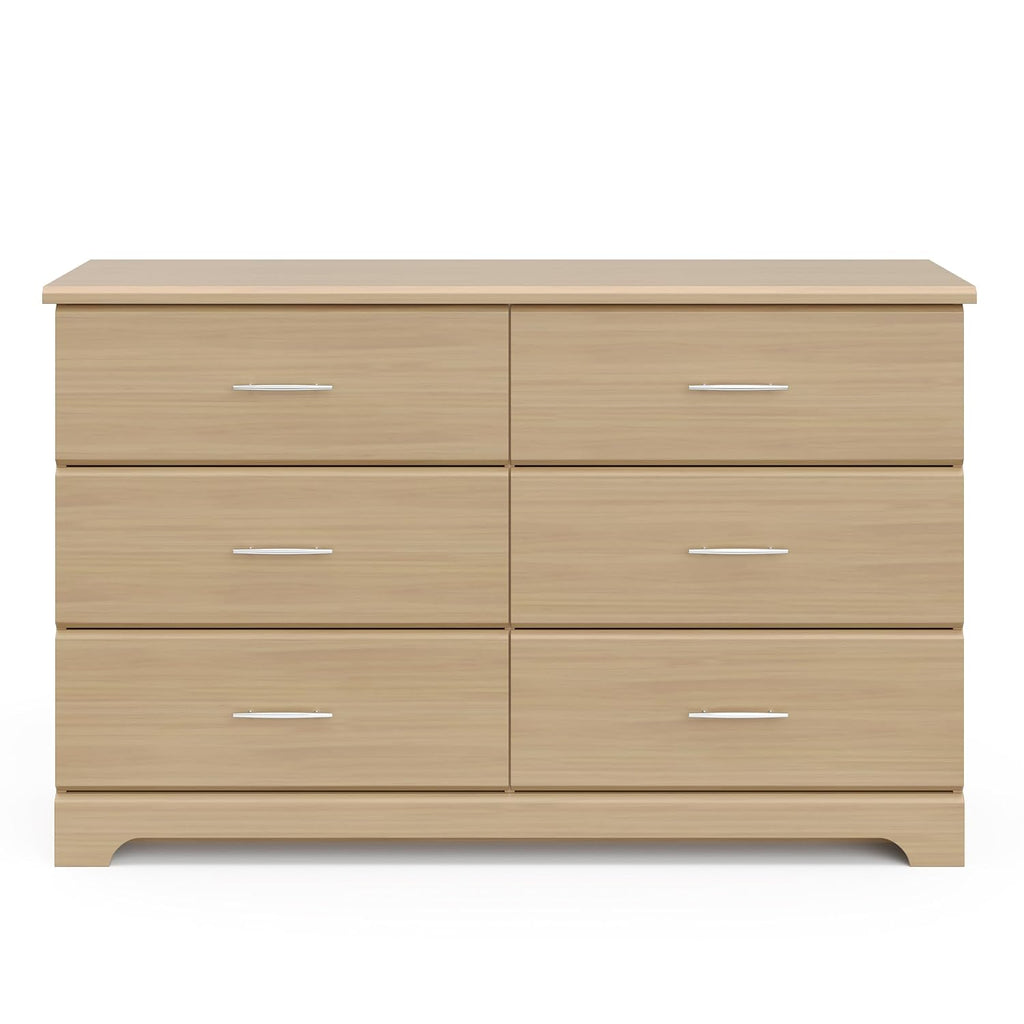 Storkcraft Brookside 6 Drawer Dresser, Driftwood | GREENGUARD Gold Certified, Wood Dresser for Bedroom, Kids & Nursery Storage Chest, Safety Interlocking Drawers, Kids Bedroom