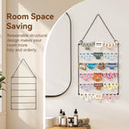 SNOWSTAR Hair Claw Clip Organizer,5-Tier Wall Hanging Hair Clip Holder and Storage for Women Girls,Claw Clip Hanger Home Decor for Wall,Door,Closet