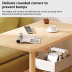 2 Tier Side Table,360 Degree Swivel Solid Wood Legs Easy Assembly Side Table Bedside Tables Open Shelf Sofa Small Tea Table for Living Room, Bedroom, Home Office Entryway, Farmhouse Wooden C