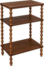 Creative Co-Op Bobbin Leg Rectangle Wood Accent Table, Walnut