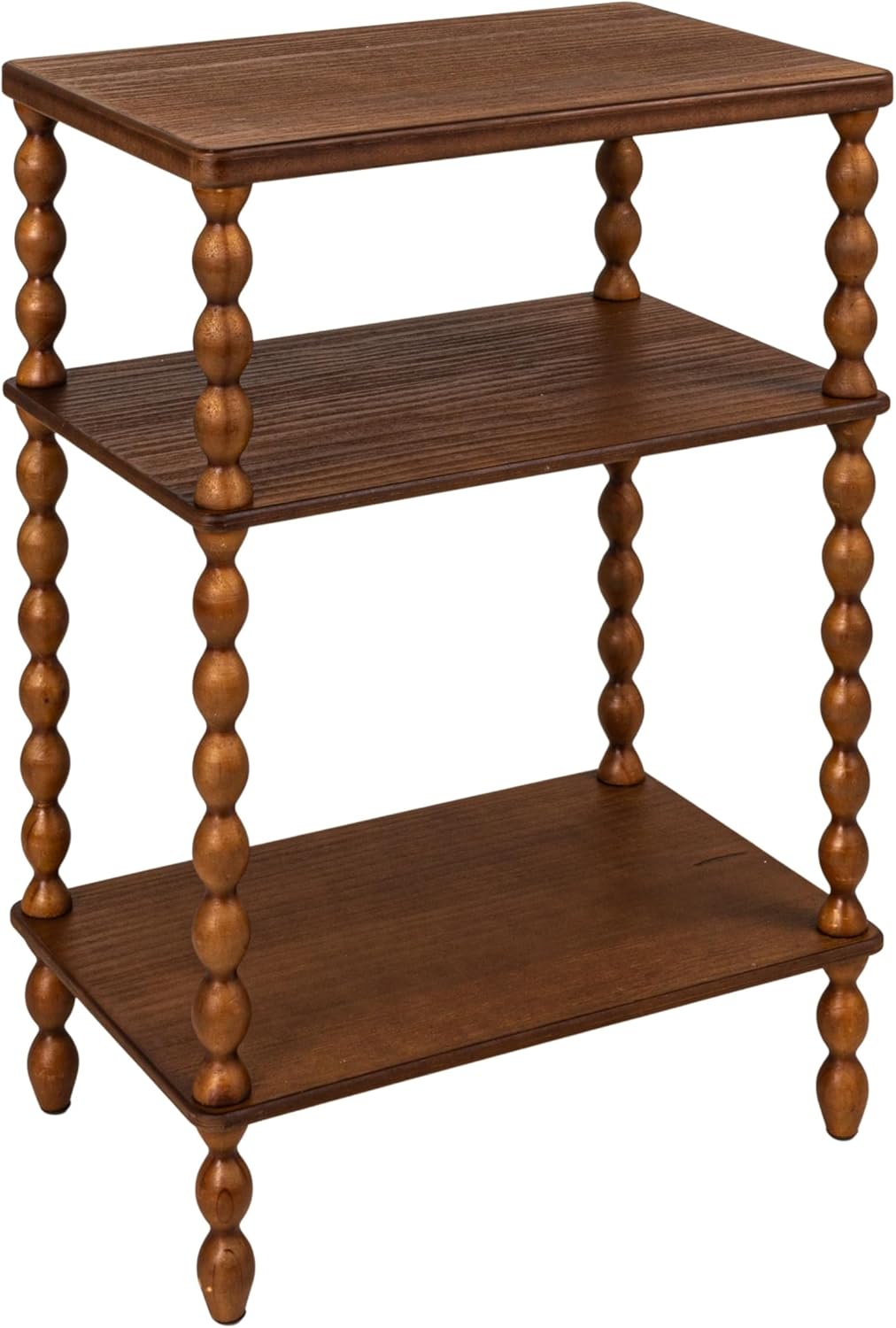 Creative Co-Op Bobbin Leg Rectangle Wood Accent Table, Walnut