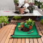 26" x 26" Repotting Mat for Indoor Plants - Waterproof Plant Potting Tray, Portable Gardening Mat for Succulents Soil Mess Control