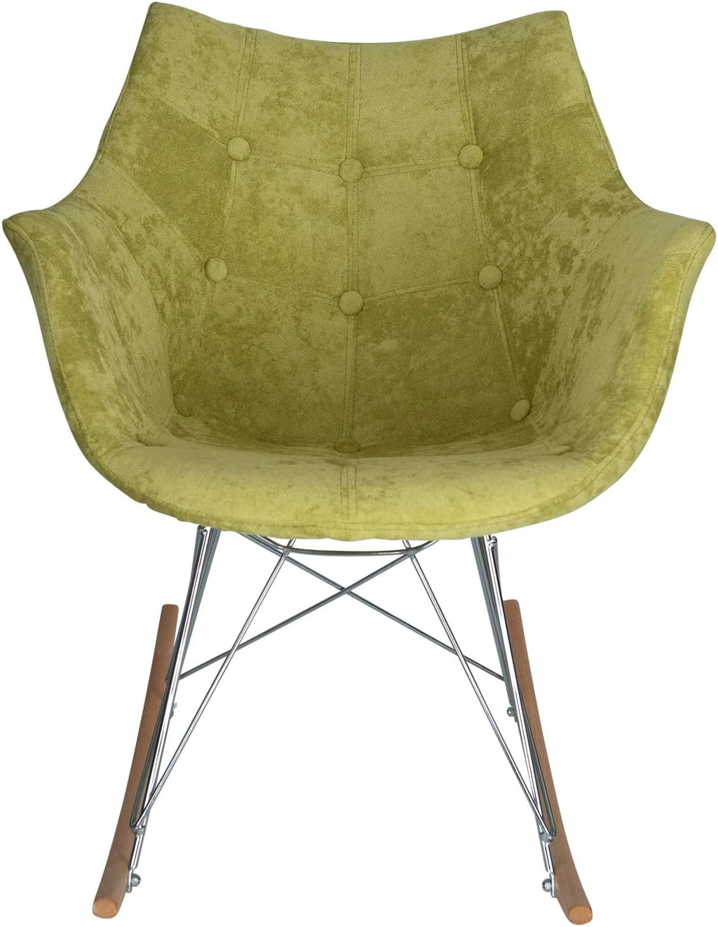 HomeStock Rocking Chair for Kids - Velvet Kids Chair with Eiffel Base - Nursery Rocker - Comfortable Child Rocking Chair