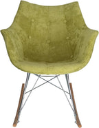 HomeStock Rocking Chair for Kids - Velvet Kids Chair with Eiffel Base - Nursery Rocker - Comfortable Child Rocking Chair