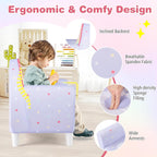 Costzon Kids Sofa, Children's Cartoon Sofa Armrest Chair, Toddler Furniture w/Sturdy Wood Construction, Colorful Lightweight Kids Couch Reading Sofa Chair for Preschool Boys and Girls Gift (Purple)