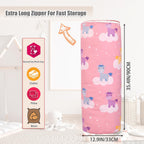 Stuffed Animal Storage Bean Bag Chair Cover (No Filler), Cylinder Plush Toy Storage Stuff and Sit Seat for Kids Boys and Girls, Canvas Large Soft Sit & Play Sofa with YKK Zipper