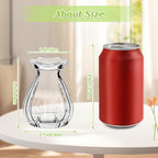 12 Pieces Glass Bud Vases for Centerpieces Bulk 3.5 Inch Mini Flower Bouquets Vases Small Cute Crystal Ribbed Glass Bud in Bulk for Wedding Baby Bridal Shower Table Party Home Decor (Clear)