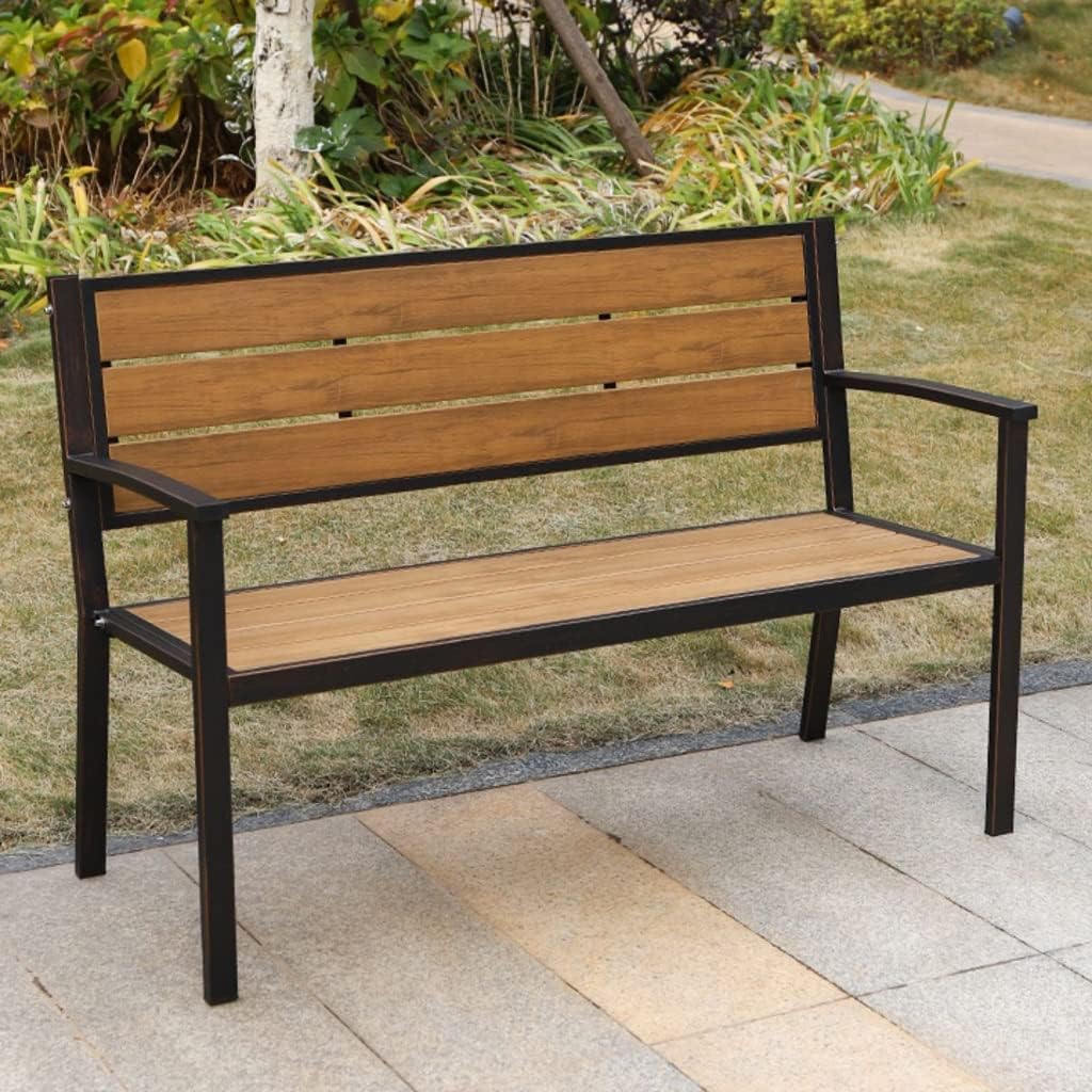Patio Benches for Outdoors Garden Bench Outdoor Leisure Stool Home Commercial Park Seat Chair Double Garden Benches for Outdoors