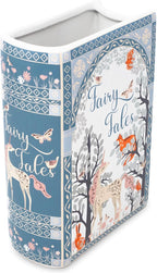 Steel Mill & Co Original Book-Shaped Decorative Vase, Ceramic Vases for Home Decor, Whimsical Bookshelf Decor, Unique Vase for Book Lovers (Large - Fairy Tales)