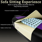 Gaming Chair with Pocket Spring Cushion and Footrest, Ergonomic Computer Chair for Adults, Breathable PU Leather Game Chair