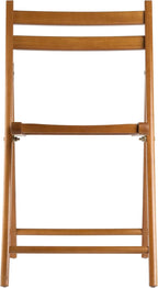 Winsome Robin Folding Chair Set of 4 in Teak, Convenient & Lightweight Portable Kitchen & Dining Chairs for Small Homes & Apartments, Indoor & Outdoor Foldable Seating