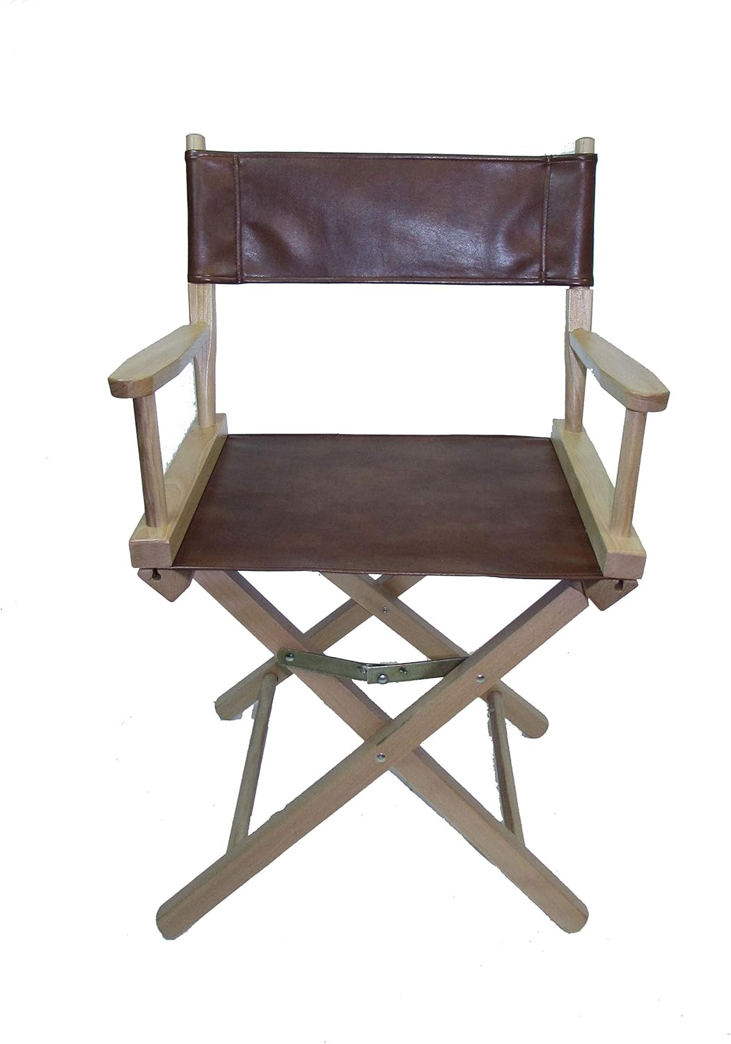 TLT Bonded Leather Replacement Cover Set for Directors Chair (Round Stick) - Saddle