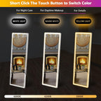 Full Length Mirror with LED Lights, 65x21 Inch Lighted Floor Mirror with Dimmer & 3 Color Modes, Standing Full Body Mirror for Bedroom or Dressing Room, White