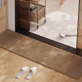 Super Absorbent Bath Runner Mat, Non-Slip Bathroom Rug, Long Narrow Floor Carpet for Shower, Machine Washable (Taupe, 12''X47'')