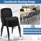 S AFSTAR Set of 10 Conference Chairs, Stackable Chair with Padded Cushion, Ergonomic Office Guest Reception Chair, Guest Chairs for Reception Waiting Room Meeting Room Office Lobby Church (10 Pack)