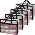 Fixwal Blanket Storage Bags With Zipper, 40L Mesh Clear Closet Organizers and Storage Containers for Bedding Duvet Comforter Underbed, 4 Pack