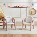 GITAWUSA Kids Table and 2 Chairs Set, Large Built-in Storage, Montessori Toddlers Table and Chairs Set, Kids Activity Table for Drawing Dining Playing, CPSC & ASTM Approved, Pink