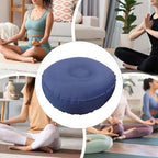 Inflatable Meditation Cushion Comfortable Microfiber Surface Yoga Pillow Portable Lightweight Foldable Ergonomic Design Suitable for Meditation Travel, Black