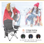 Folding Hammock Chair, Heavy Duty Camping Seat | Removable Footrest, Padded Comfort, and 300lb Capacity, Beach, Tailgating, Fishing, Patio, Hunting, Backyard, Picnic, Lawn
