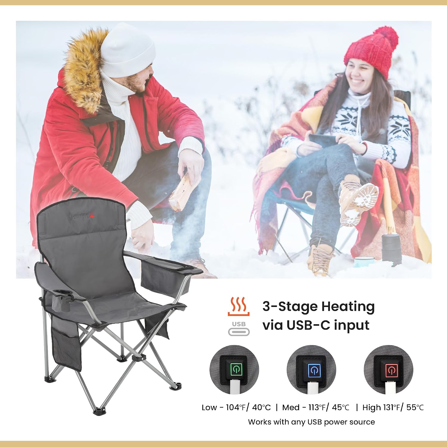 Folding Hammock Chair, Heavy Duty Camping Seat | Removable Footrest, Padded Comfort, and 300lb Capacity, Beach, Tailgating, Fishing, Patio, Hunting, Backyard, Picnic, Lawn