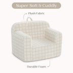 Delta Children Checkered Cozee Chair, Cream
