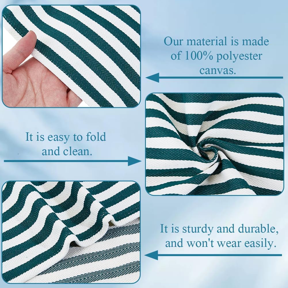 GORGECRAFT 118X43cm Beach Sling Patio Chairs Canvas Folding Chair Replacement Outdoor Chairs Cloth Replacements Twill Weave Dark Green Portable Reclining Sling Chair Fabric for Summer Vacation Garden