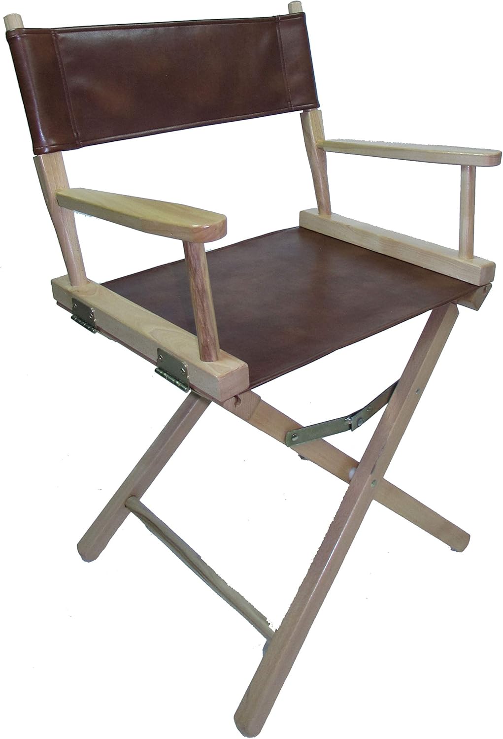 TLT Bonded Leather Replacement Cover Set for Directors Chair (Round Stick) - Saddle
