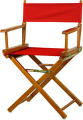 Casual Home 18" Director's Chair Honey Oak Frame with Red Canvas