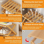 Vertical Shoe Rack Small Narrow Shoe Racks 5-Tiers Folding Shoe Storage Rack No Installation Shoes Organizer Shelf Standing Shoe Rack for Entryway Hallway Corridor Room Corner Storage