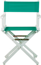 Casual Home 18" Director's Chair White Frame with Teal Canvas