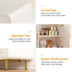 ONBRILL 60" Sideboard Buffet Cabinet, Large Credenza Storage Cabinet, Modern Console Table with Doors and Shelves, White Coffee Bar for Living Dining Room Kitchen Hallway