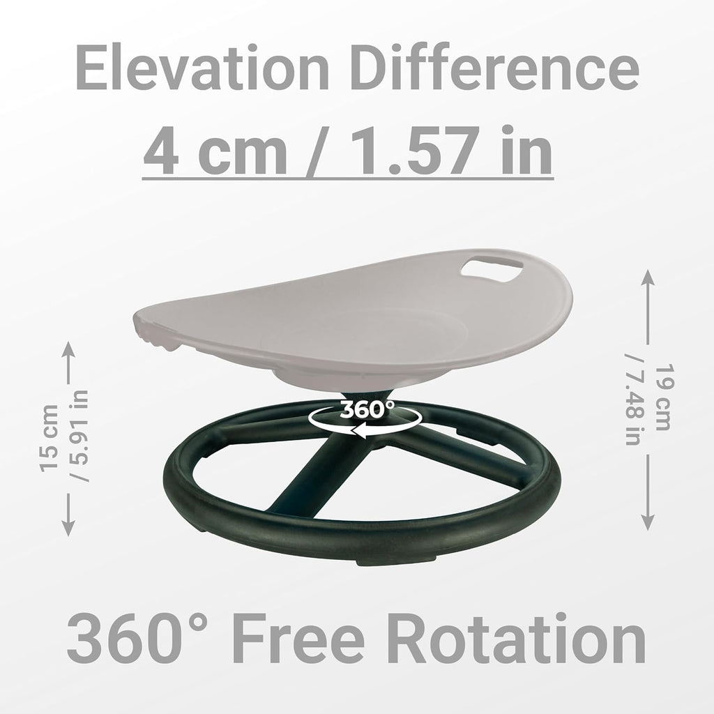 Spinning Chair for Autistic Kids, Sensory Spinning Chair for Kids & Toddlers, 220LBS Capacity, Safe Non-Slip Spin Chair with Handle, Sensory Chair for 3-8Ages Autism & Special(Grey Oval)