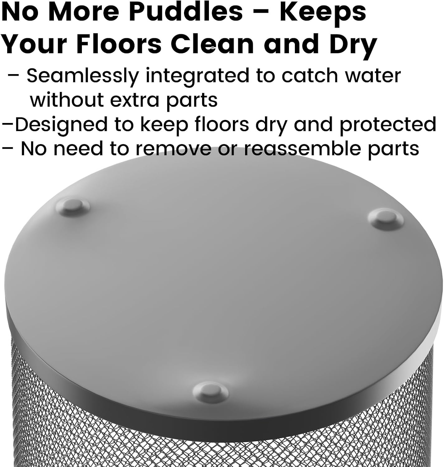 19.5" H Mesh Umbrella Stand - Ventilated Mesh Umbrella Holder for Entryway - Extra Capacity Storage for Umbrellas Canes & More - Freestanding Indoor Organizer 10.4" L x 10.4" W x 19.5" H - 2P Black