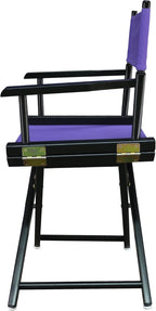 Casual Home 200-02/021-41 18" Black Frame-Purple Canvas Director Chair Classic Height, BlackFrame