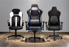 RS Gaming™ Vertex Ergonomic Faux Leather High-Back Gaming Office Chair, Black, BIFMA Compliant
