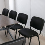 Stackable Office Guest Chairs, Reception Waiting Room Chairs with Padded Seat & Back, Armless No Wheels Conference Chairs for Office Meeting Lobby, Set of 10, Black Mesh Fabric
