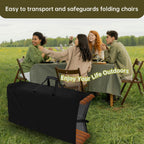 Folding Chair Cover,Water Resistant Folding Chairs Storage Bag with Handles for Metal,Plastic and Wood