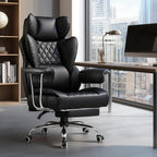 GTPLAYER Gaming Chair,Office Chair with Pocket Spring Lumbar Support, Ergonomic Comfortable Wide Office Desk Computer Chair with Outward Fixed Soft Armrests and Footrest (PU Leather, Black)
