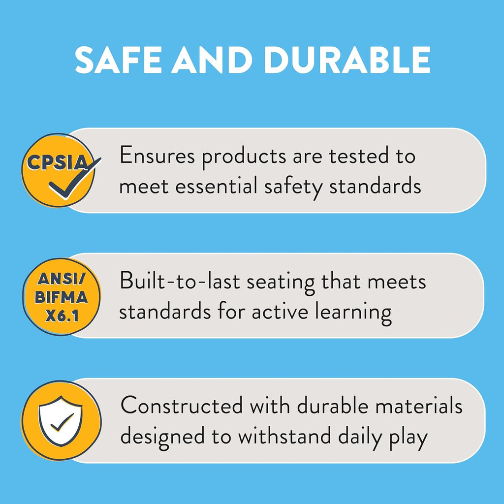 Back2School Express Wobble Sensory Stool for Classroom - 18” Active Flexible Seating Chair for Kids, 220lb Capacity, GREENGUARD Gold Certified, Red
