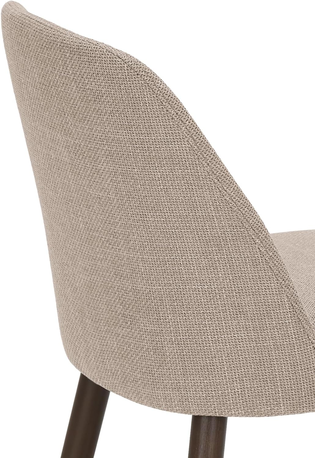 Upholstered Dining Chairs Set of 4 - Modern Dining Room Chairs, Mid-Back Restaurant Kitchen Chairs with Wooden Legs, Camel