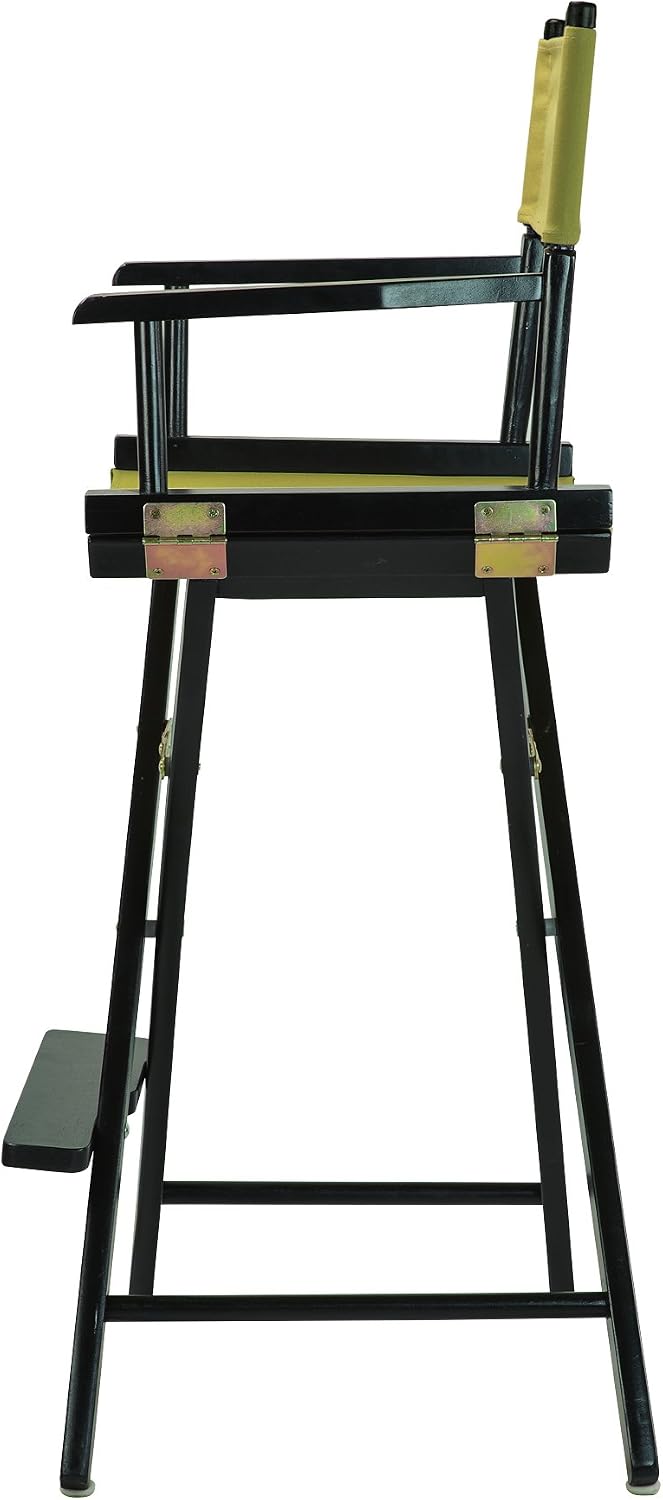 Casual Home 30" Director's Chair Black Frame-with Olive Canvas, Bar Height