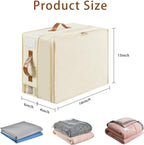 Bed Sheet Organizers and Storage, 4 Pack Linen Closet Organizers with Adjustable Zipper, Foldable Bedding Storage for Queen or King Size Bedsheets, Duvet Covers and Pillows