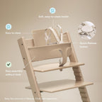 Stokke Tripp Trapp Baby Set 2, Storm Grey - Ages 6-36 Months - Convert The Tripp Trapp Chair into a Comfortable High Chair - Includes Stokke Harness 2