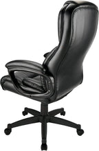 Realspace® Fennington Bonded Leather High-Back Chair, Black