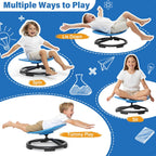 Spinning Chair for Autistic Kids, Sensory Swivel Chair with 360° Rotation, 220LBS Capacity, Non-Slip Base, Sit and Spin Toy for Children with ADHD, Balance and Coordination (Blue)
