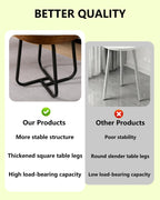 Side Table, a Small Round Side Table with Metal Legs. Suitable for use as a Coffee Table in the Living Room or as a Night Stand in the Bedroom.