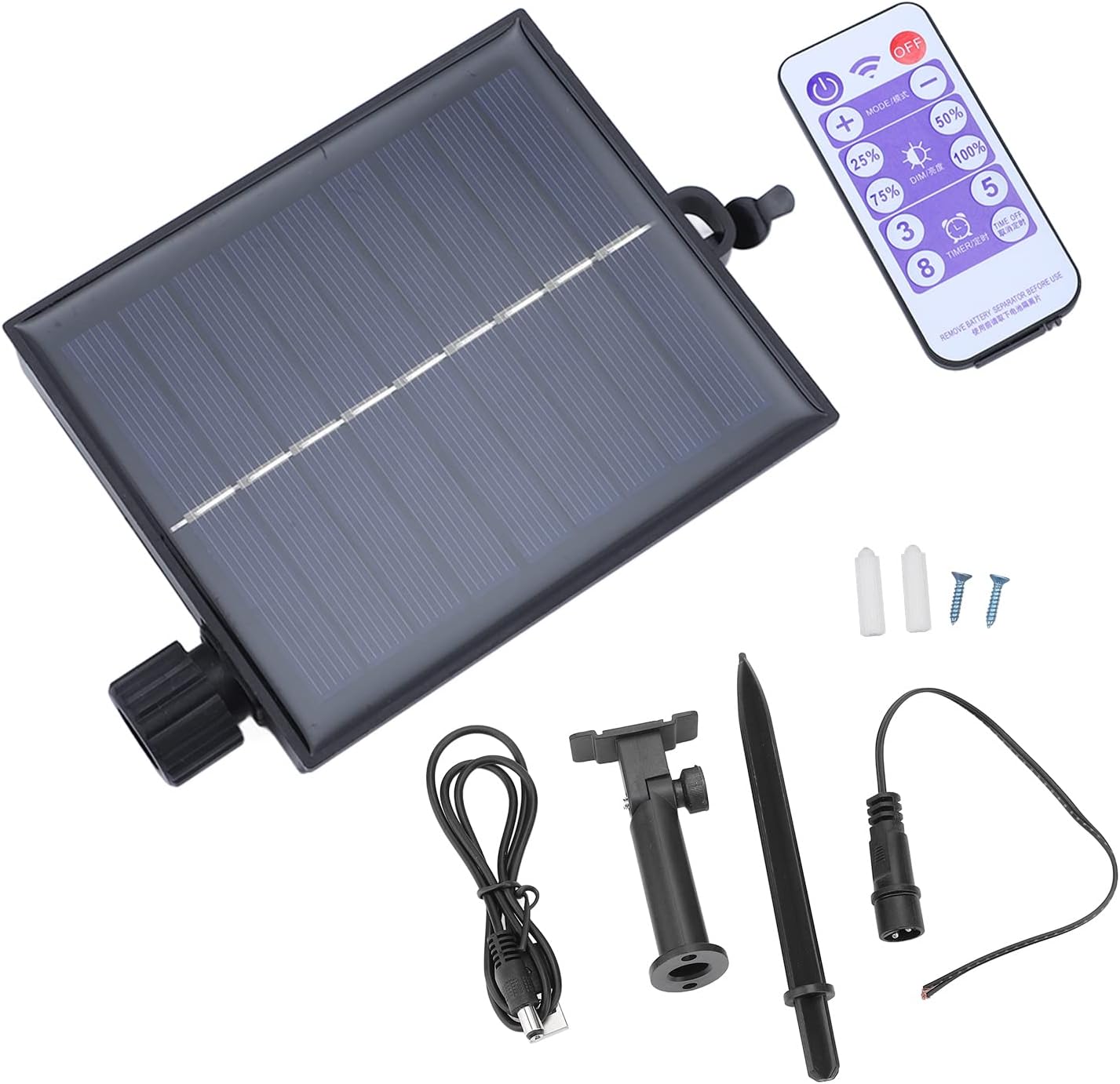 CHICIRIS Solar Battery Box for LED String Lights, Outdoor Lights Control Panel with DC Charging 8 Remote Modes Pack Powered Lithium Lamp with Remote (Output Boost 24V)