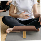 Toyvian Bench and Posture Support Stool, Small Portable Cushioned Chair, Ergonomic Wooden Prayer Stool Under 150cm Height, Travel Seat for Home and Studio