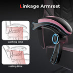 POWERSTONE Gaming Chair Video Game Chair with Footrest and Lumbar Support Racing Style PU Leather Computer Chair Ergonomic Adjustable Swivel Task Chair Pink