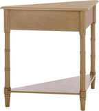 SAFAVIEH Furniture - Gomez 1-Drawer Corner Table - Desert Brown - Solid Wood - Classic Corner Storage Design - Ideal for Entryway, Living Room, Home Office, 33.1" W x 17.3" D x 28" H (AMH5709L)